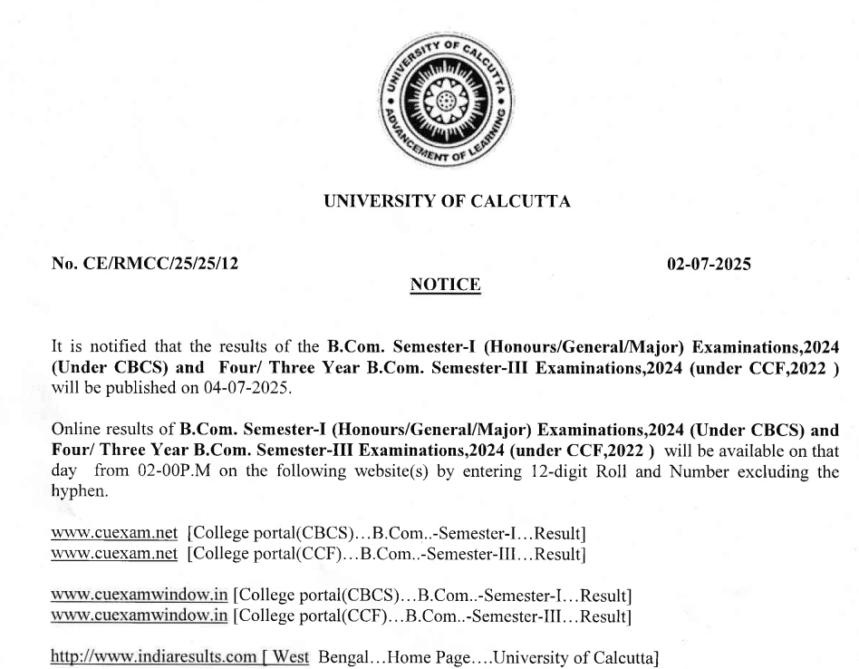 “BREAKING! CU B.Com Semester I & III Results 2025 Released – Students Shocked by Marks!”